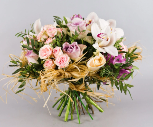 Bouquet on the frame